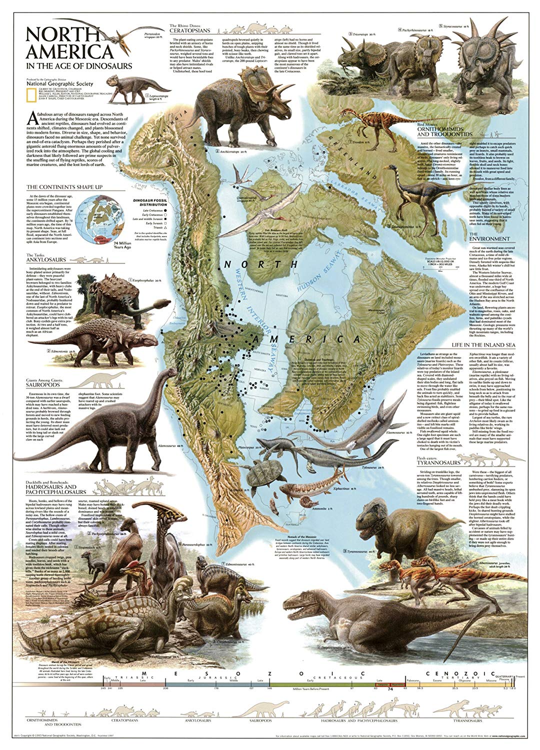 Os Dekorativ An Der Wand Hngen Home & Garden Decor - Dinosaurs Of North America Map - HD Wallpaper 