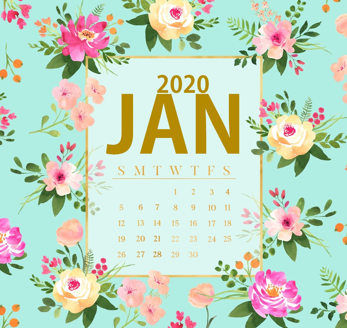 Floral January 2020 Iphone Wallpaper - August 2018 Calendar Wallpaper Desktop - HD Wallpaper 