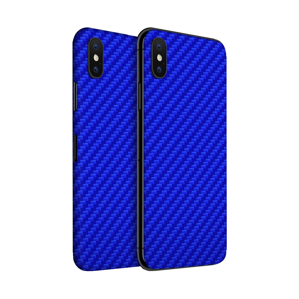 Custom Blue Carbon Fiber Skin For Iphone X - Smartphone - HD Wallpaper 