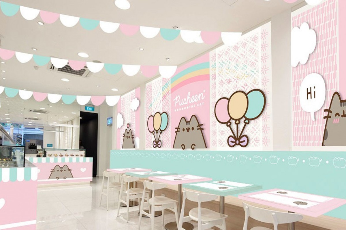 Pusheen Cafe Singapore - HD Wallpaper 