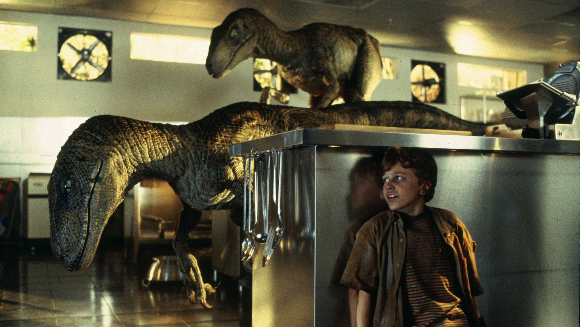 Jurassic Park Velociraptor Scene - HD Wallpaper 
