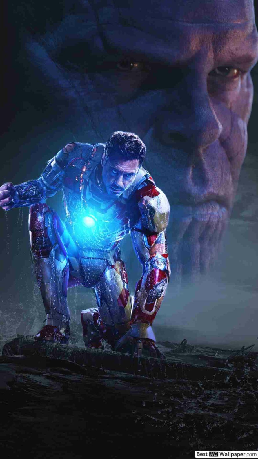 Iron Man Thanos And Tony Stark Hd Wallpaper Download - Iron Man - HD Wallpaper 