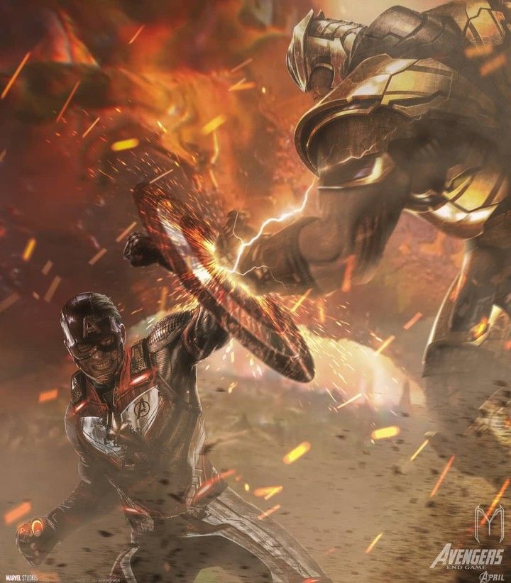 Cap Vs Thanos Endgame - HD Wallpaper 