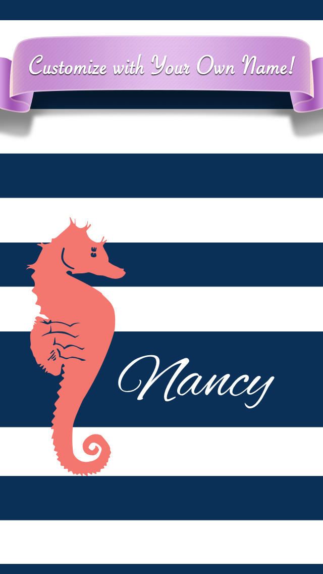 Free Monogram Phone Wallpaper - Northern Seahorse - HD Wallpaper 