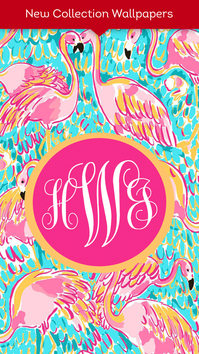 Monogram Wallpapers Hd - Lilly Pulitzer Flamingo - HD Wallpaper 