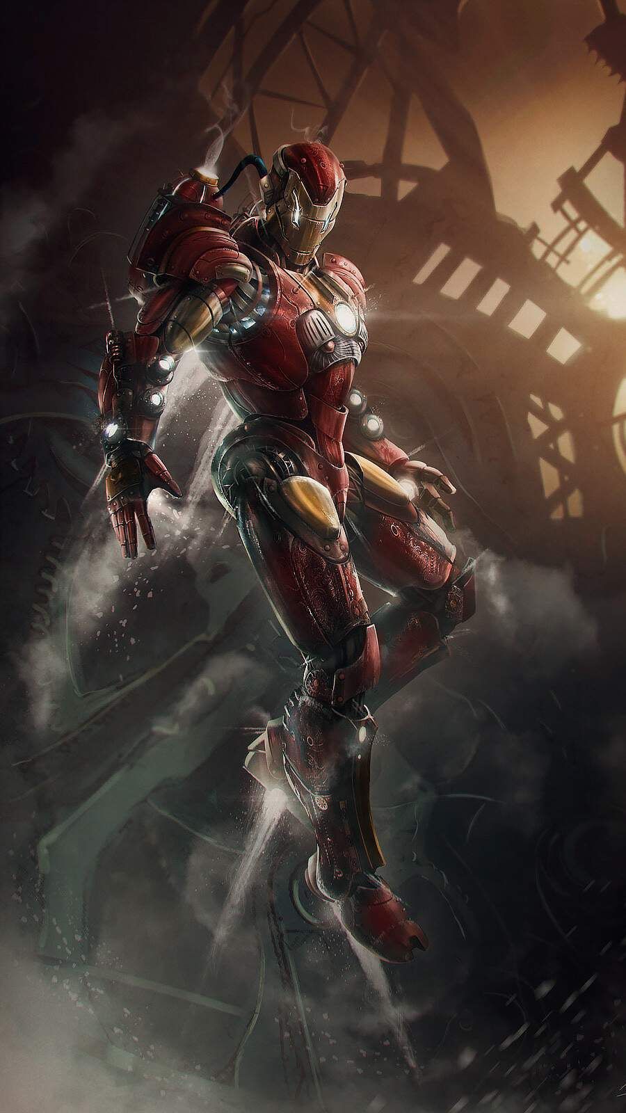 Steampunk Iron Man Artwork - HD Wallpaper 