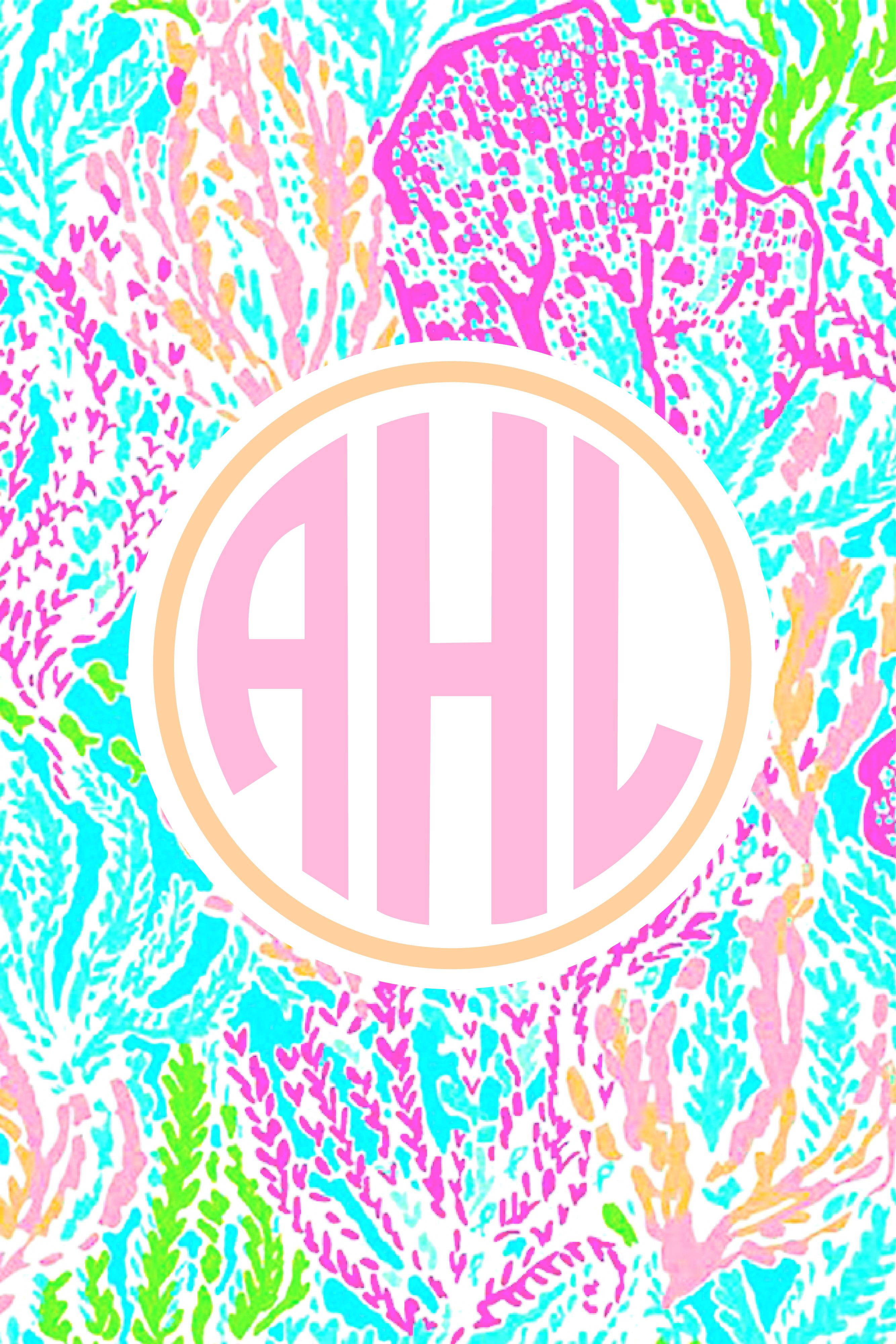 Classy Lilly Pulitzer Monogram Iphone Wallpapers Choose - Lilly Pulitzer Wallpaper Monogram - HD Wallpaper 