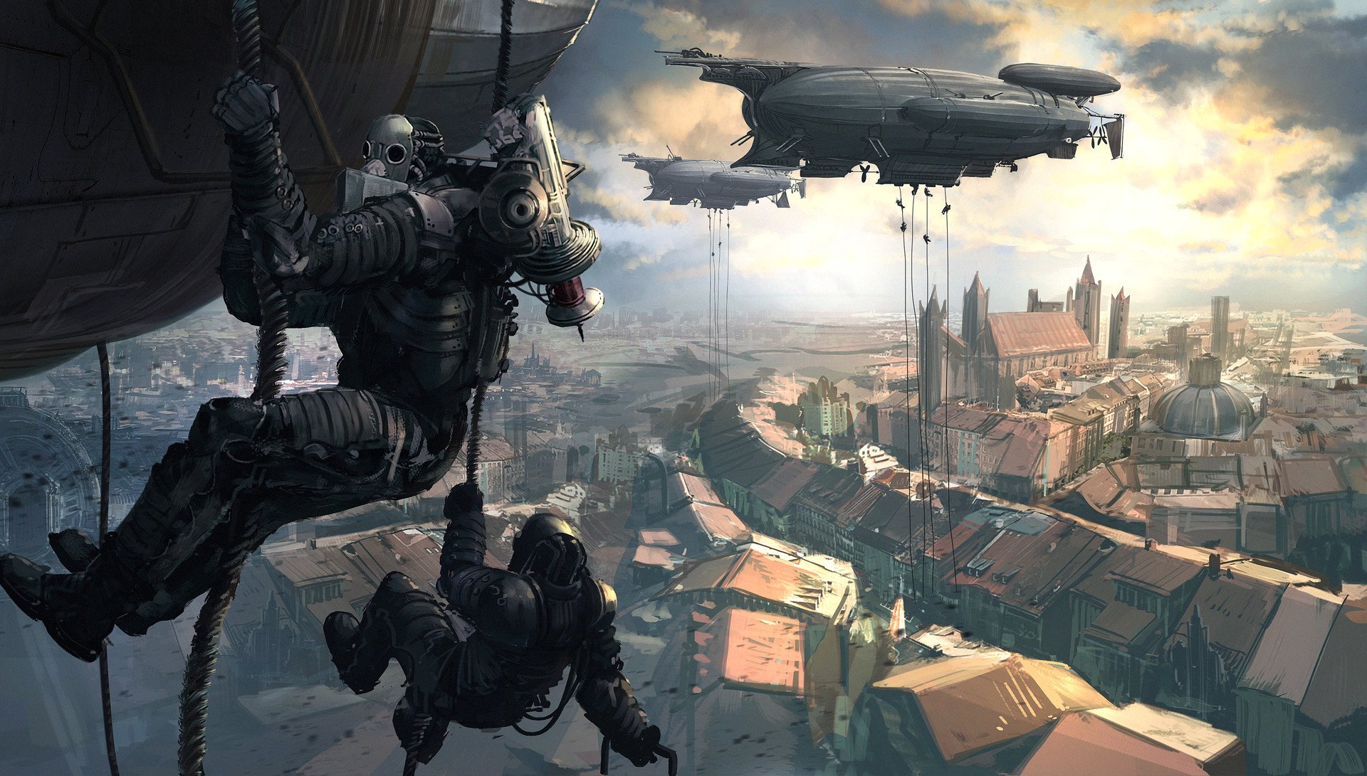 Sci Fi Steampunk Soldier - HD Wallpaper 