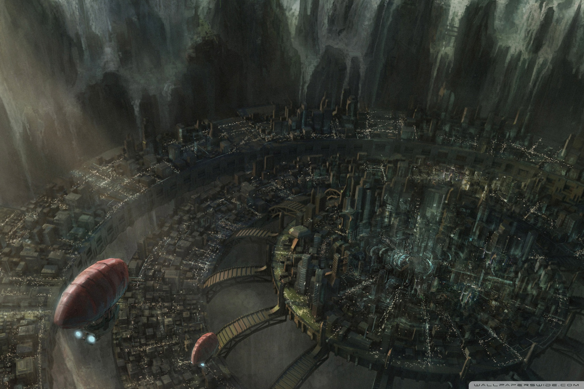 Medieval Fantasy Underground City - HD Wallpaper 
