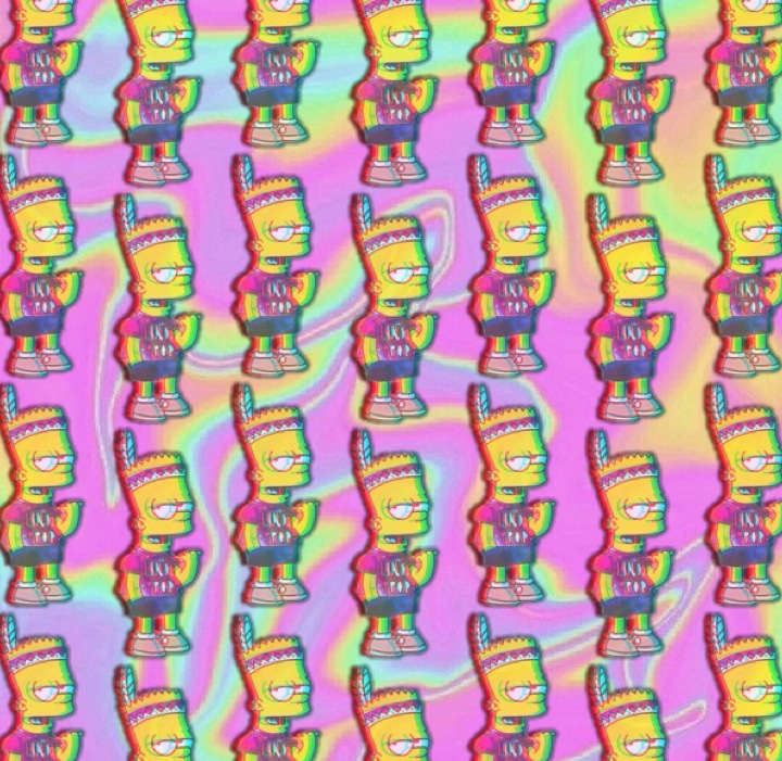 Trippy Background The Simpsons - HD Wallpaper 