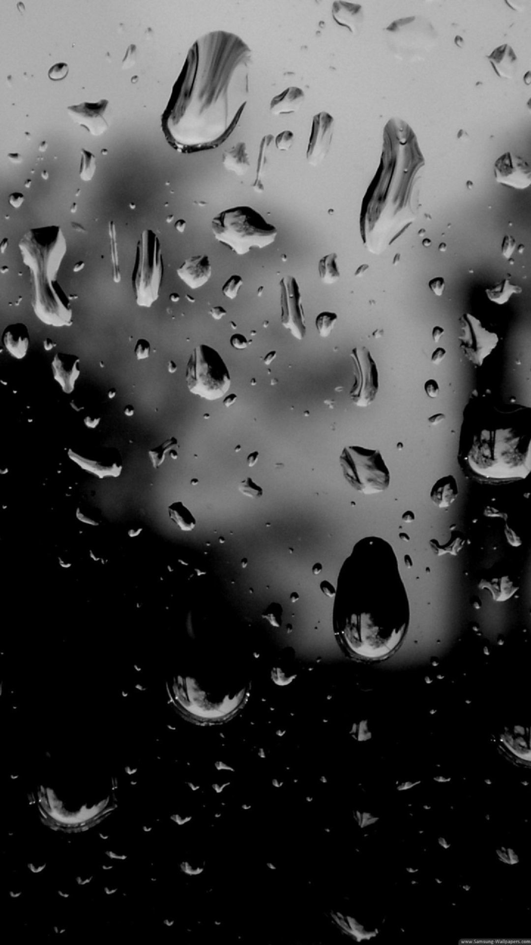 Black And White Raindrops On Glass Iphone 6 Plus Hd - Iphone Wallpaper Hd Black And White - HD Wallpaper 