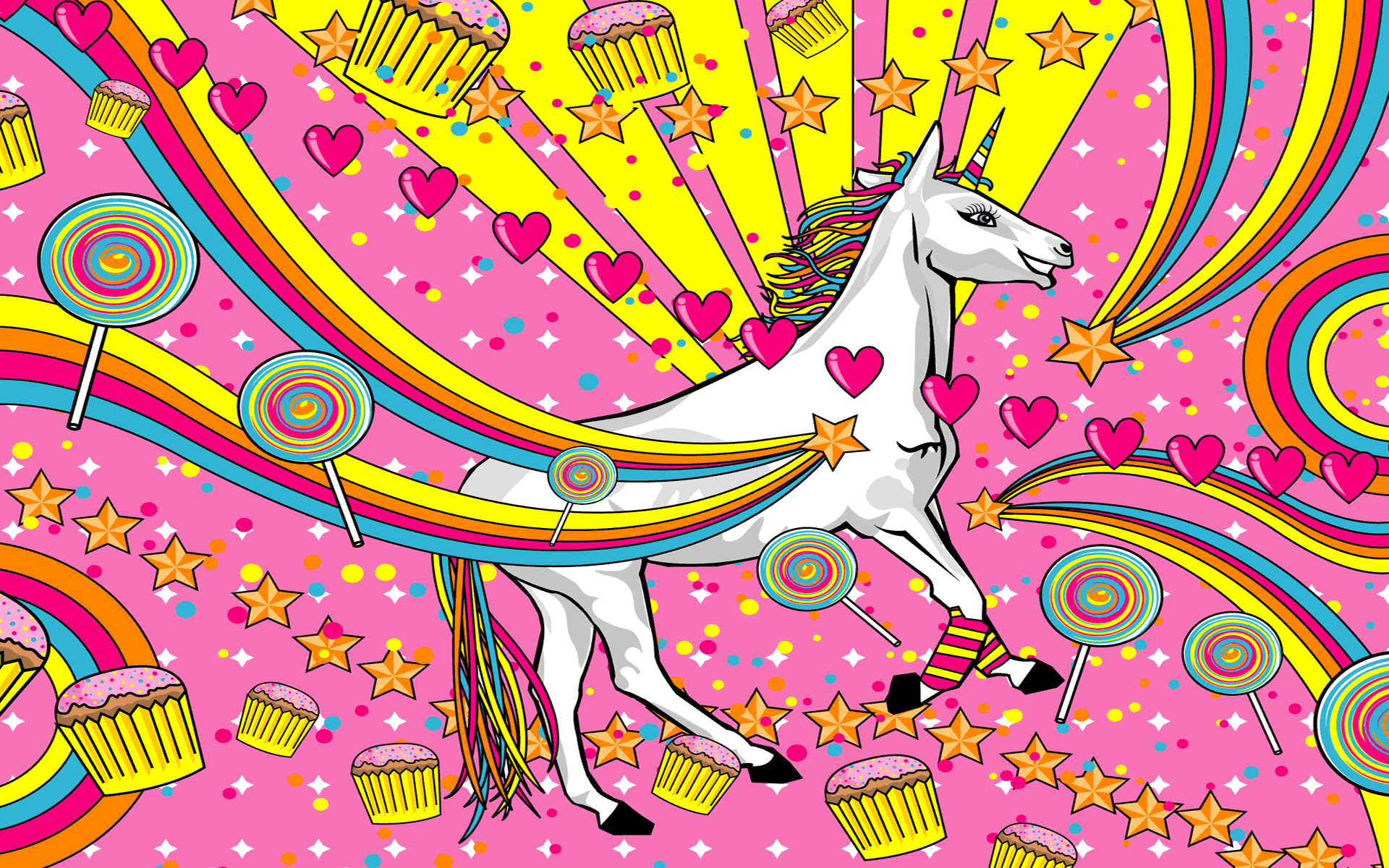 Pink Unicorn Wallpaper Hd - HD Wallpaper 