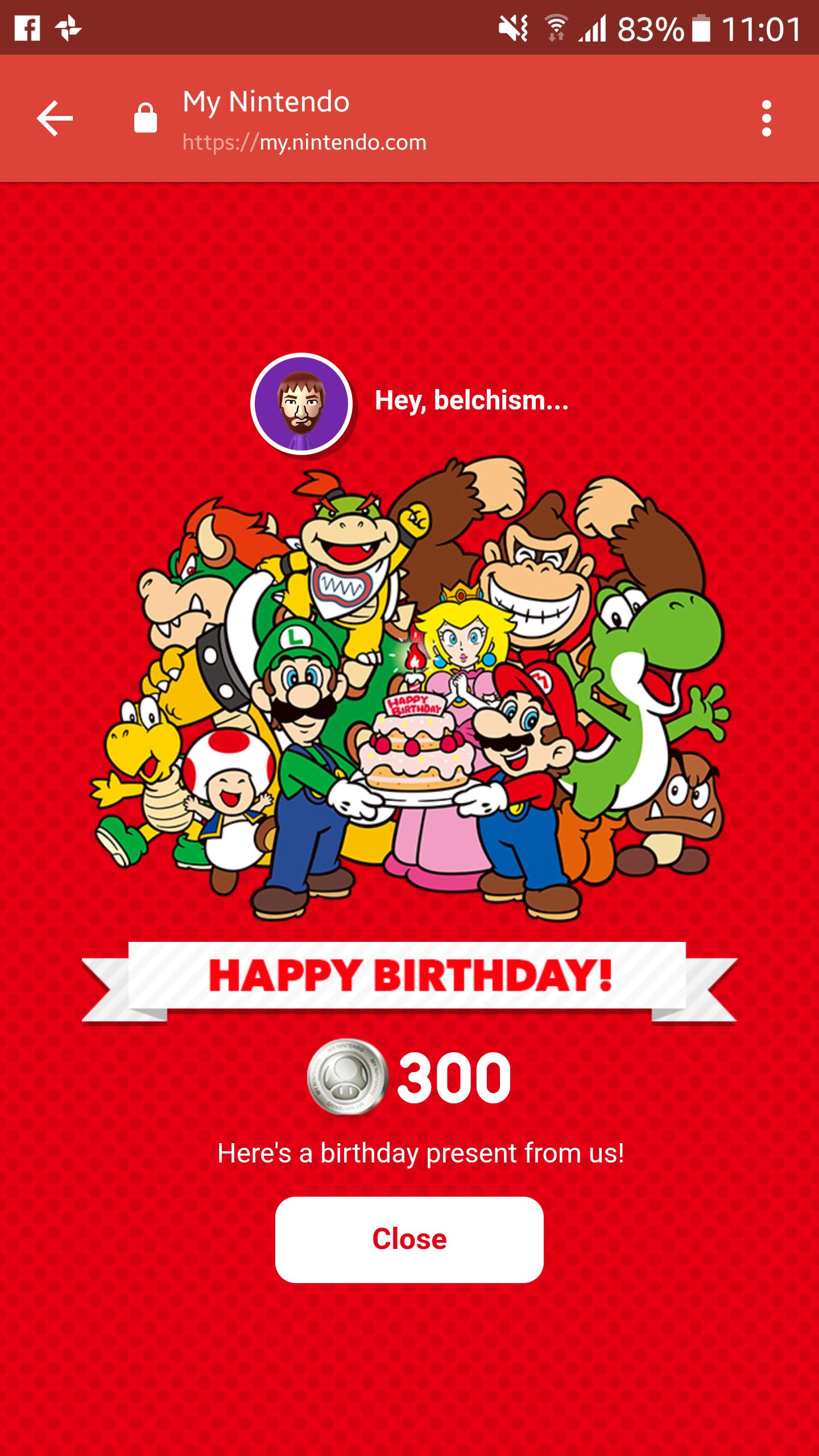 Today Is My Birthday Wallpaper - Happy Birthday From Nintendo - HD Wallpaper 