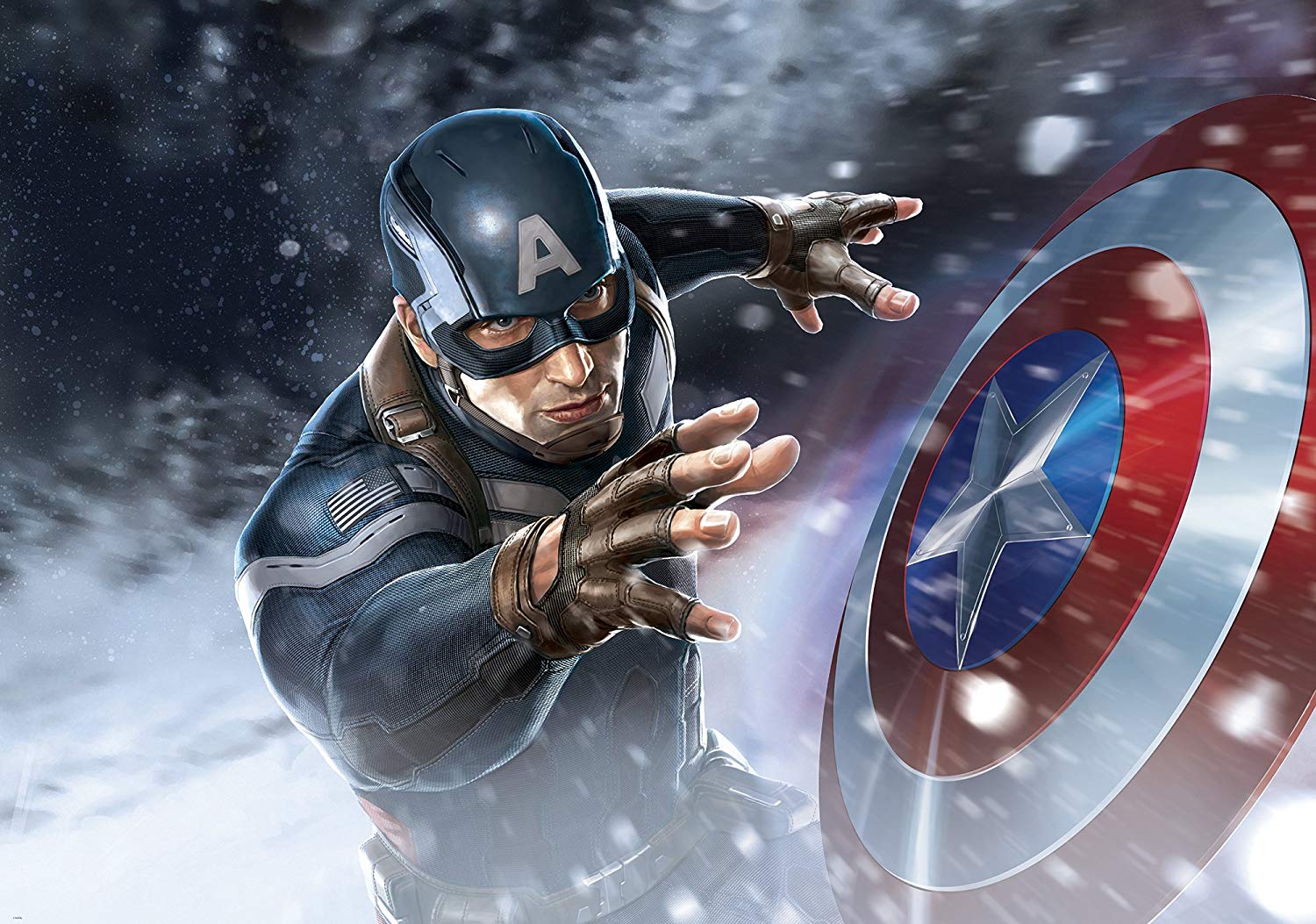 Captain America Throwing The Shield - HD Wallpaper 