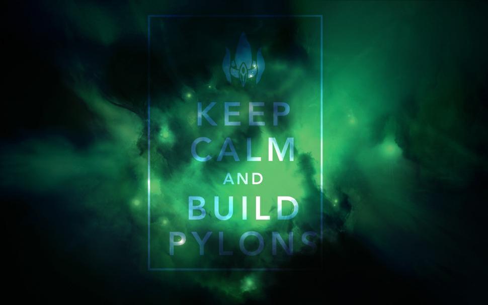 Keep Calm Pylons Starcraft Hd Wallpaper,video Games - Darkness - HD Wallpaper 