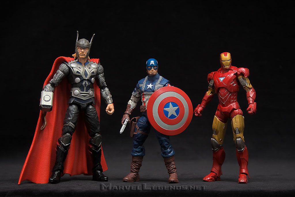 Iron Man Thor And Captain America Marvel Legends - HD Wallpaper 