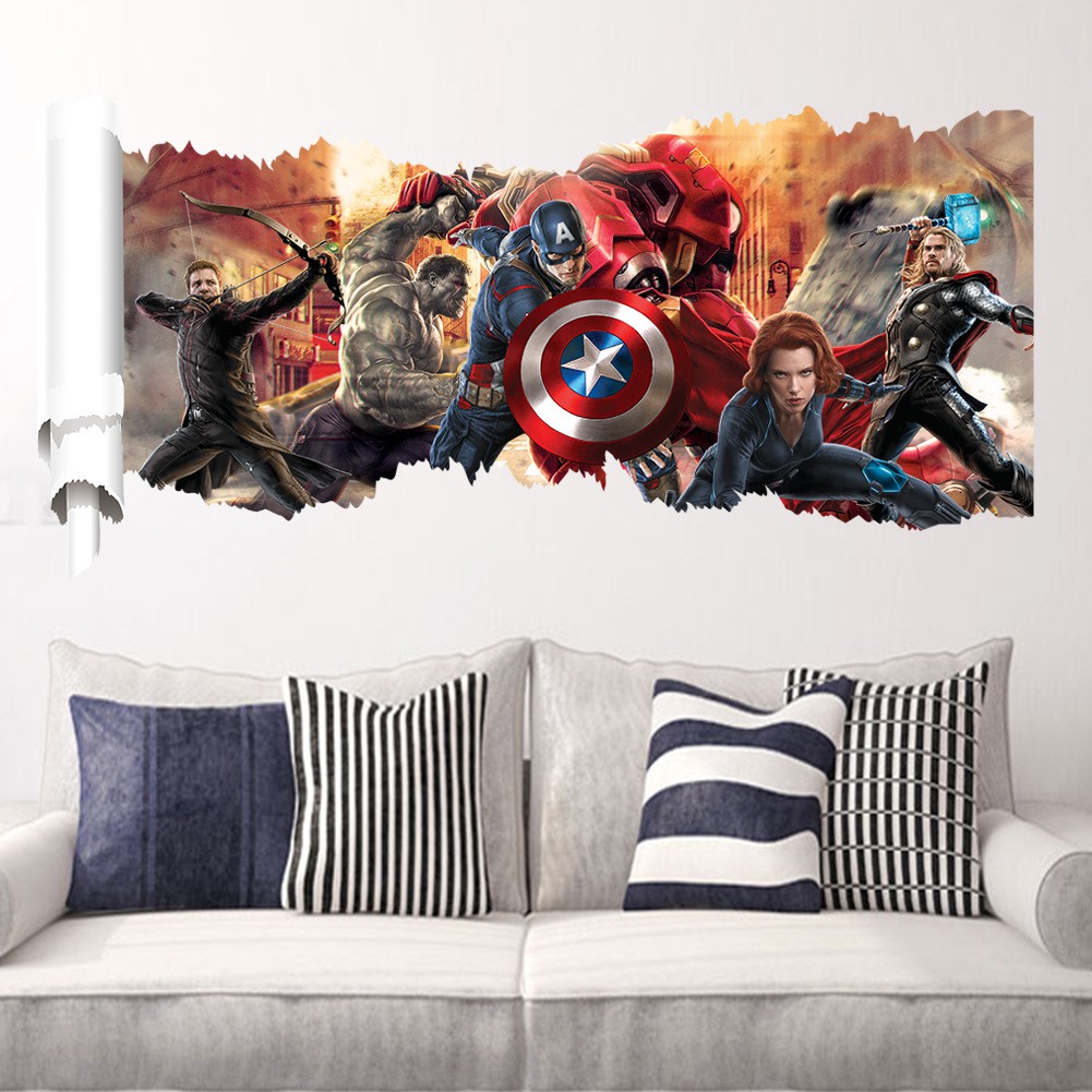 Avengers Wall Sticker - HD Wallpaper 