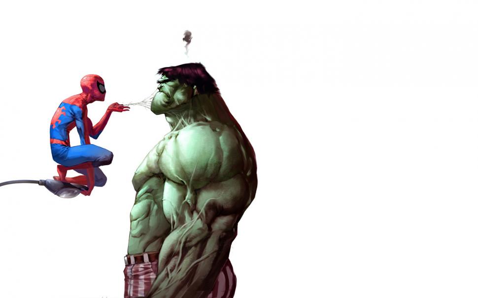 Hulk Mobile Wallpaper - Spiderman Vs Hulk - HD Wallpaper 