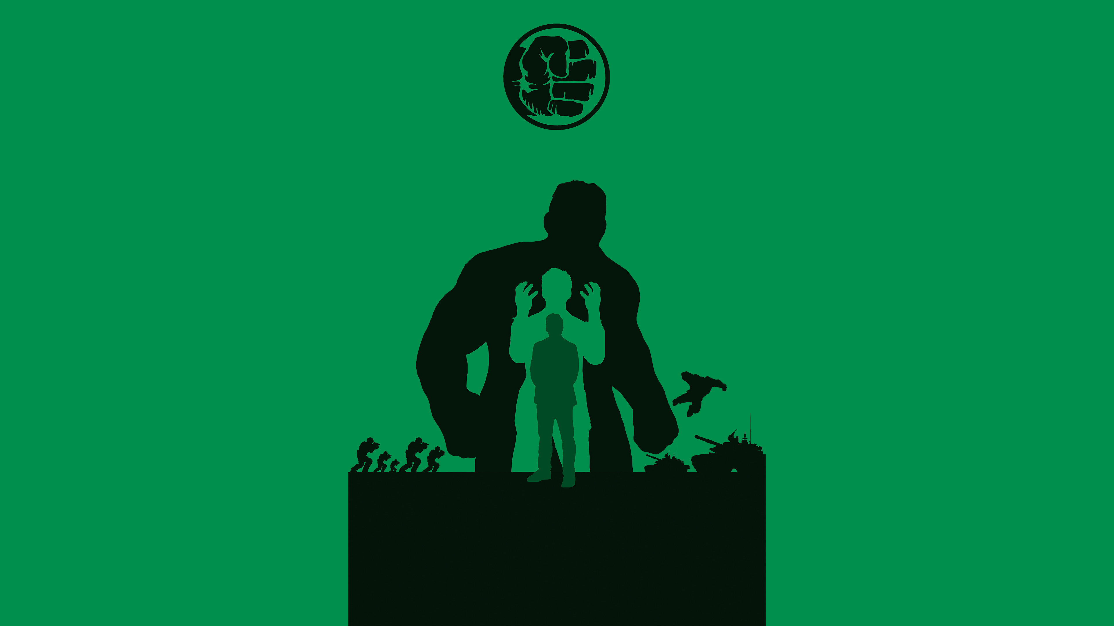 Hulk Avengers Endgame 4k Minimalism - Hulk - HD Wallpaper 