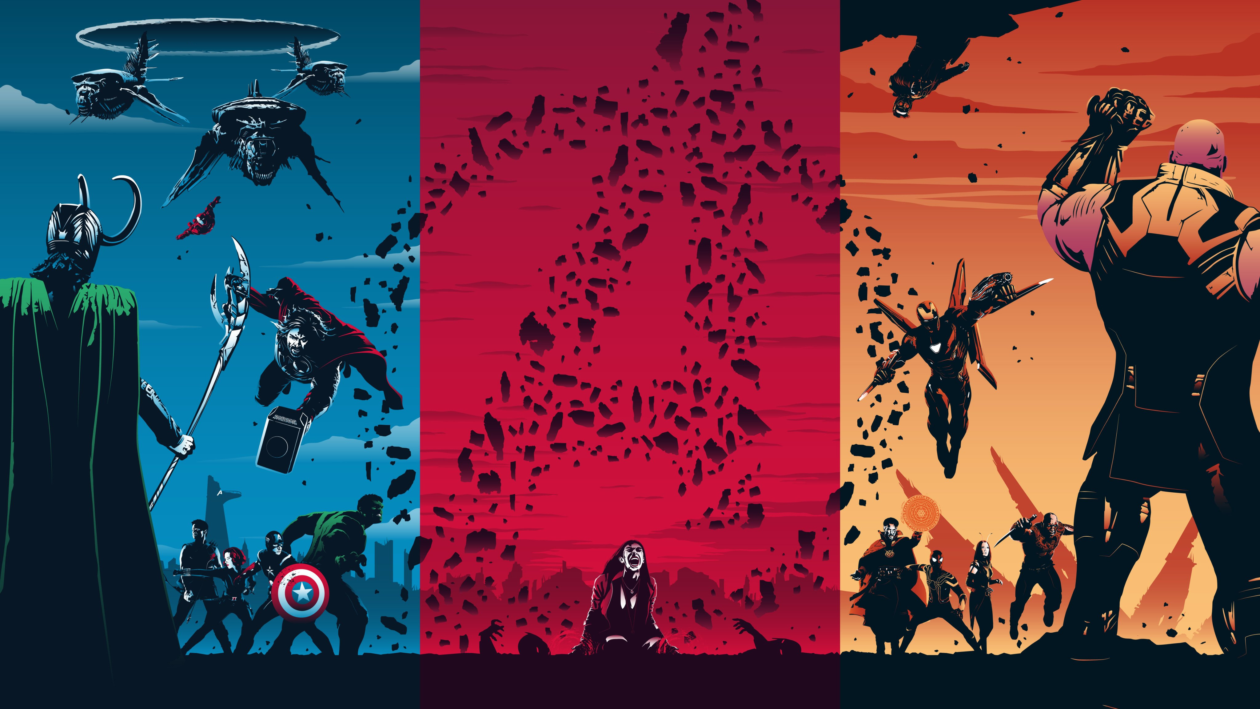 Avengers Trilogy Poster - HD Wallpaper 