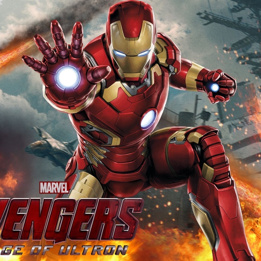 Iron Man The Avengers Movie For 1024 X 1024 Ipad Resolution - Iron Man Cake Topper - HD Wallpaper 