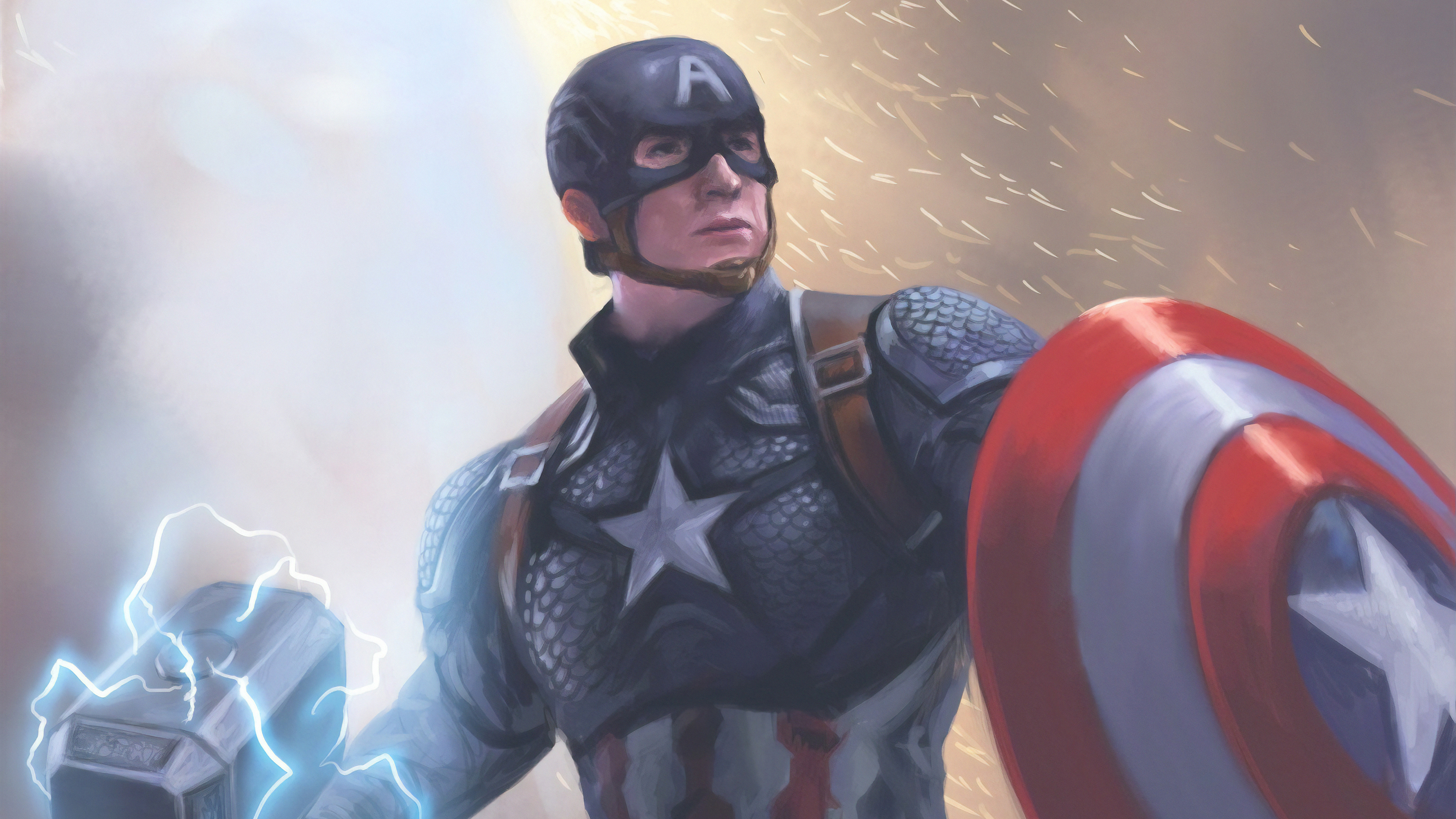 Captain America Shield Hammer - Captain America Artwork - HD Wallpaper 