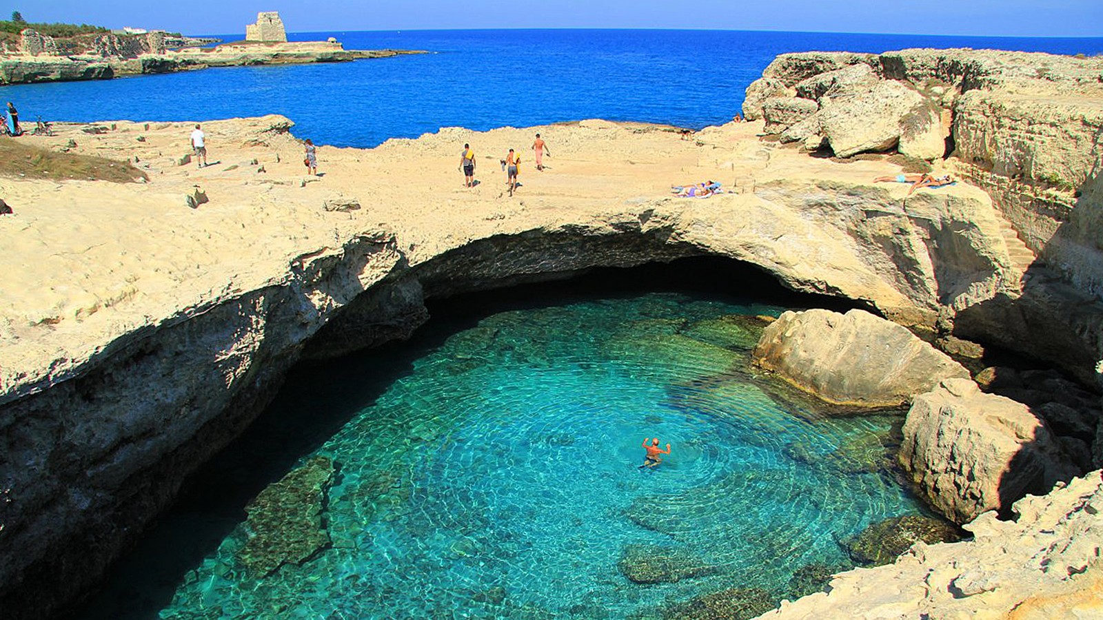 Natural Pool Puglia Italy - HD Wallpaper 