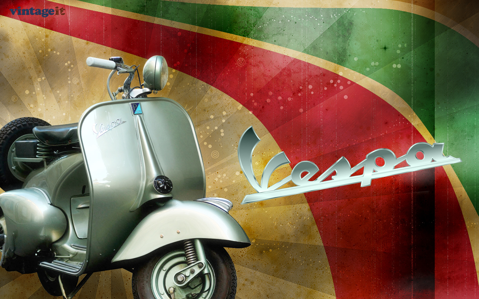 Vintage Vespa - HD Wallpaper 