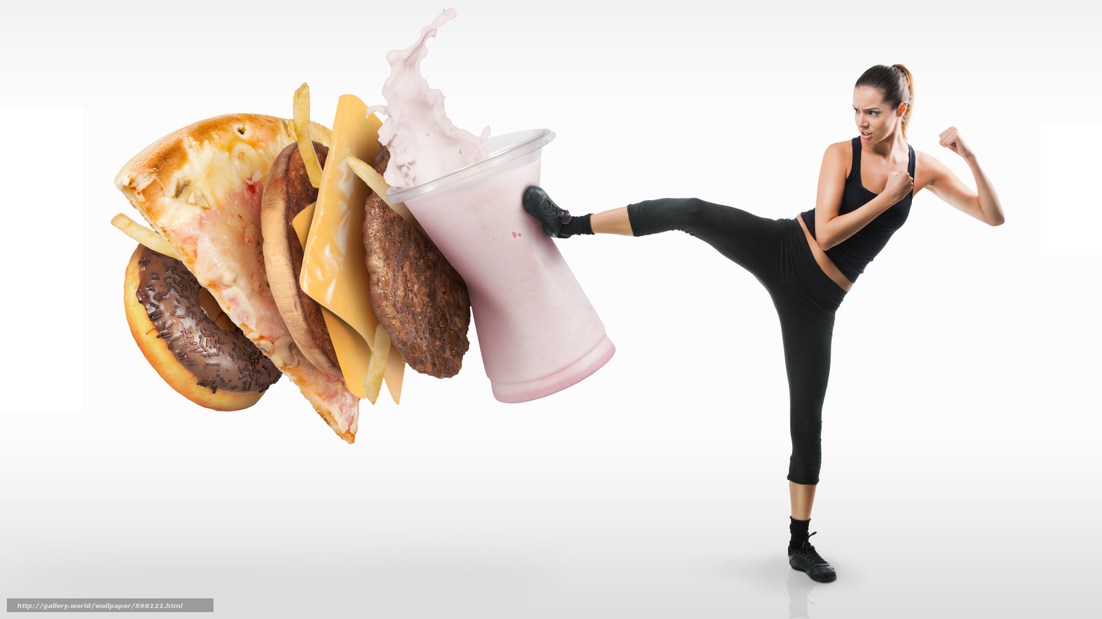 Download Wallpaper Sport, Girl, Fastfooth Free Desktop - Lady Kick - HD Wallpaper 