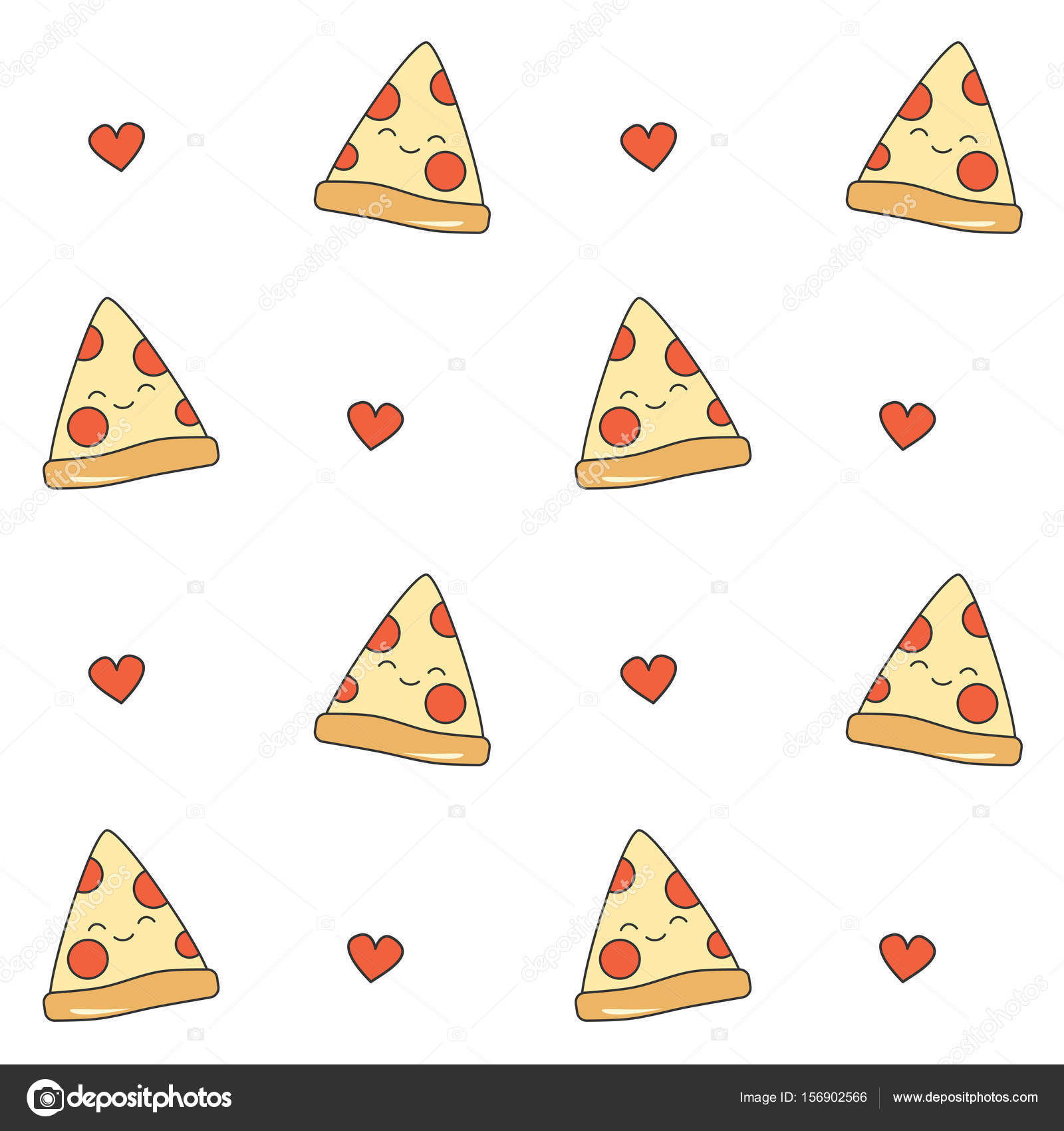 Pizza Cartoon Background - HD Wallpaper 