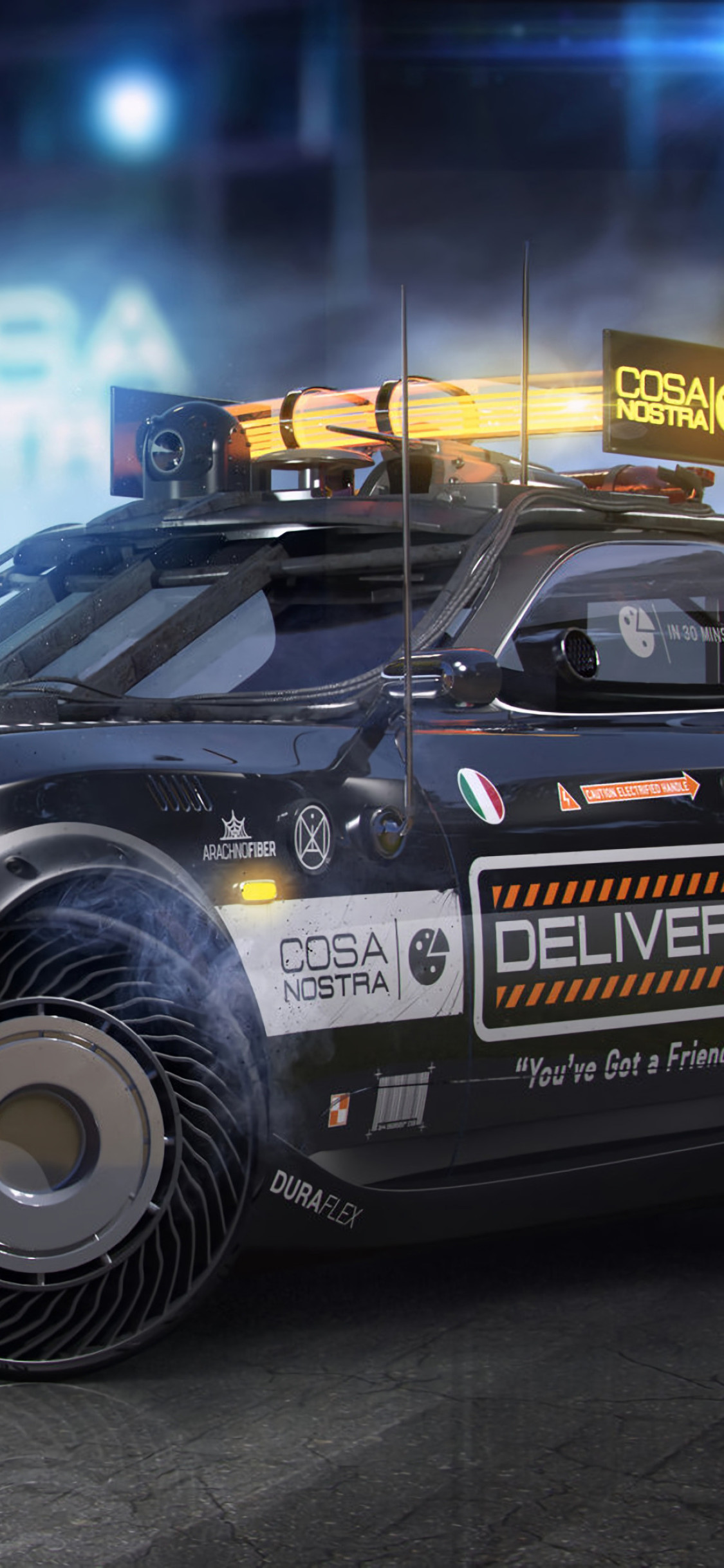 Cyberpunk Car - HD Wallpaper 