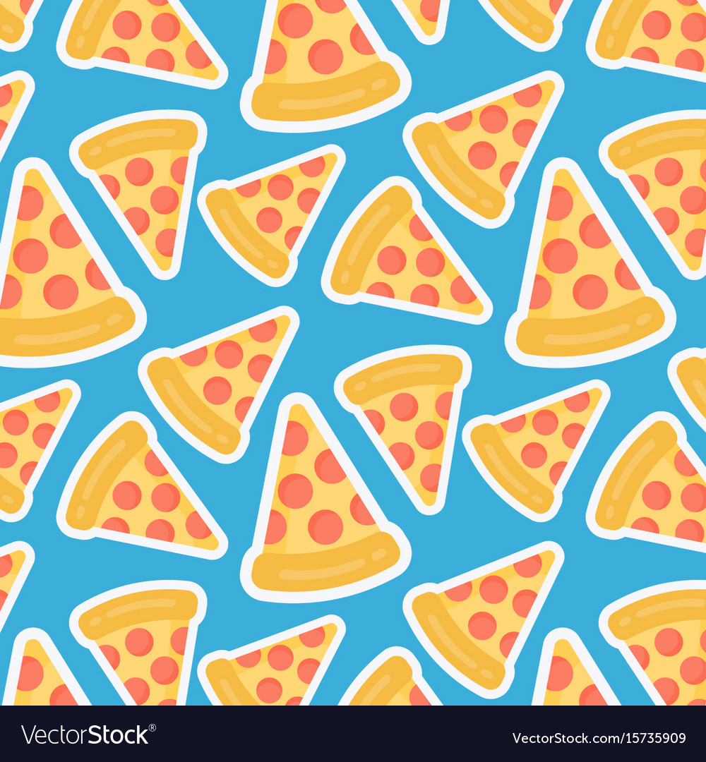 Pizza Pattern Vector Stock - HD Wallpaper 