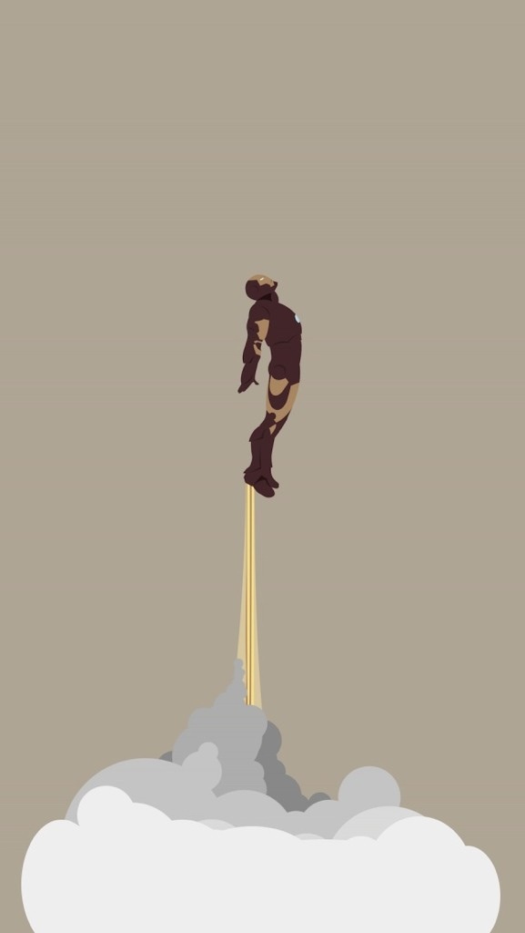 Iron Man Flying Up - HD Wallpaper 