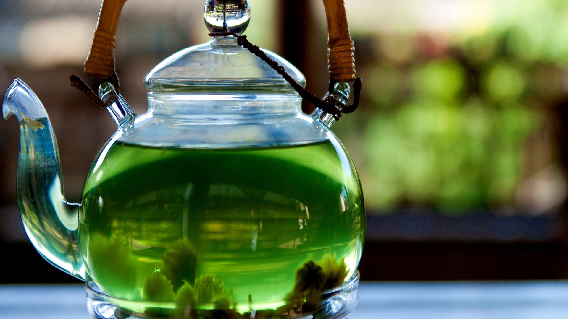 Green Tea In Morning Wallpapers And Backgrounds - Green Tea Good Morning - HD Wallpaper 