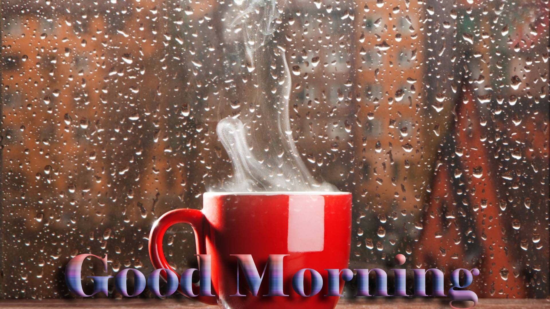 Good Morning Tea Cup Wallpapers And Backgrounds - Hello Saturday Rain - HD Wallpaper 