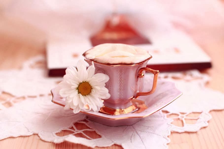 Image For Stylish Cup Ot Tea With White Flower - Tea Good Morning Stylish - HD Wallpaper 