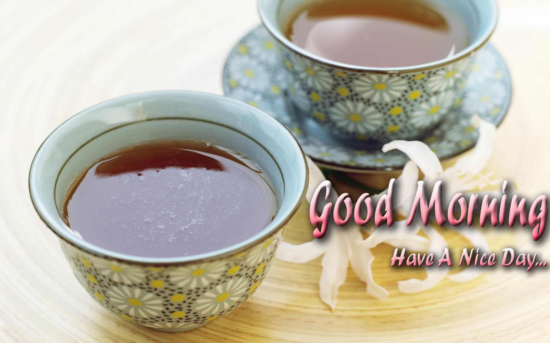 Tea Cup Good Morning New Hd Wallpaper Data Src Widescreen - Good Morning  Images Hd 1080p Download - 1920x1200 Wallpaper 