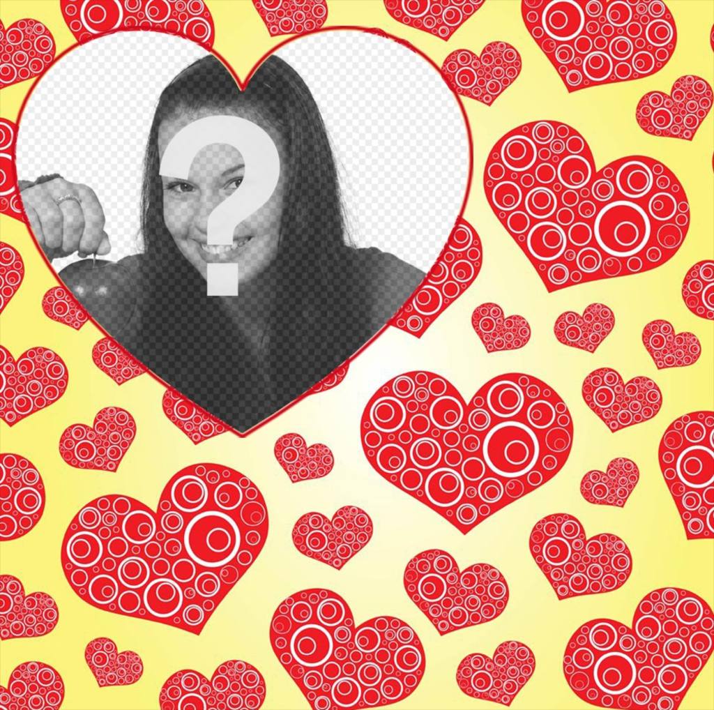 Montage Of Wallpaper With Many Hearts And Add Ur Photo - Hearts Background - HD Wallpaper 