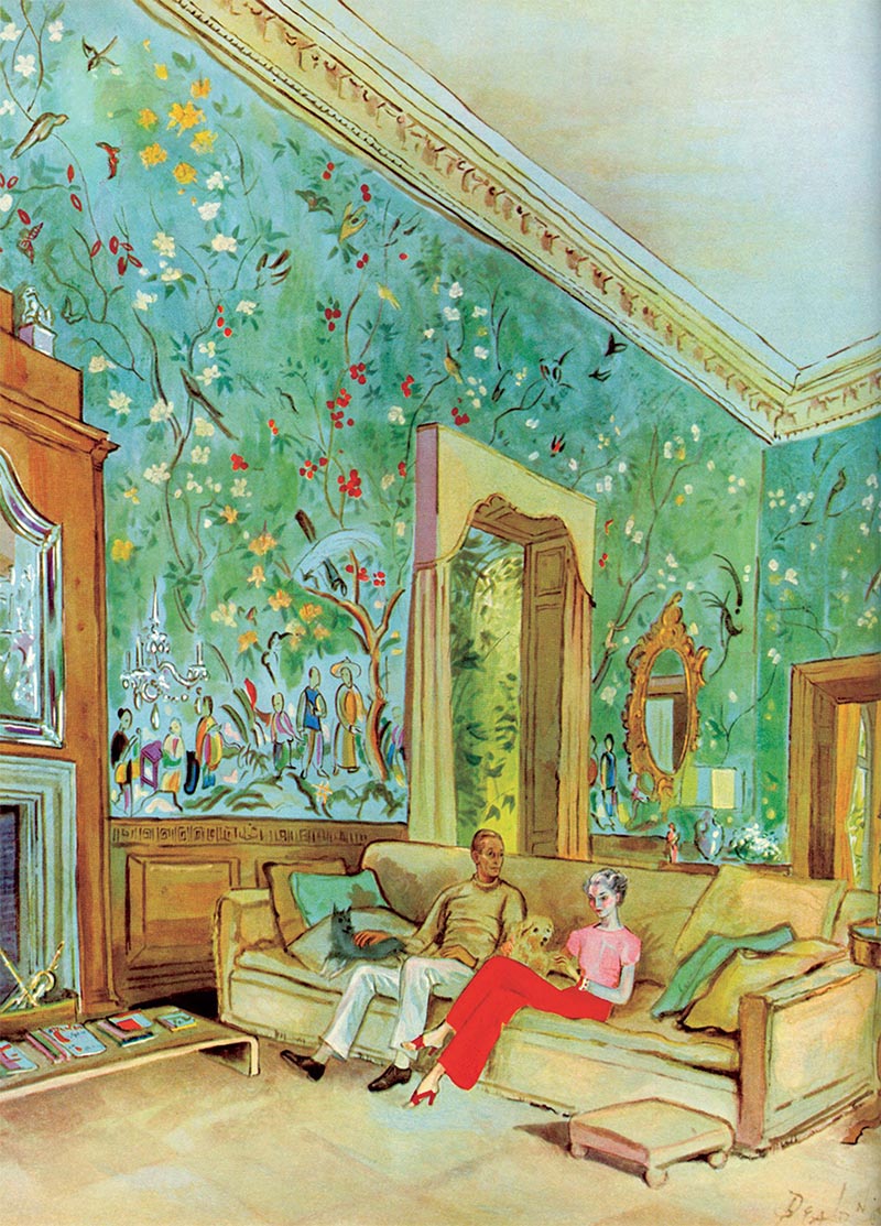 Palm Beach Kathy Kuo Home - Cecil Beaton Mona Bismarck - HD Wallpaper 