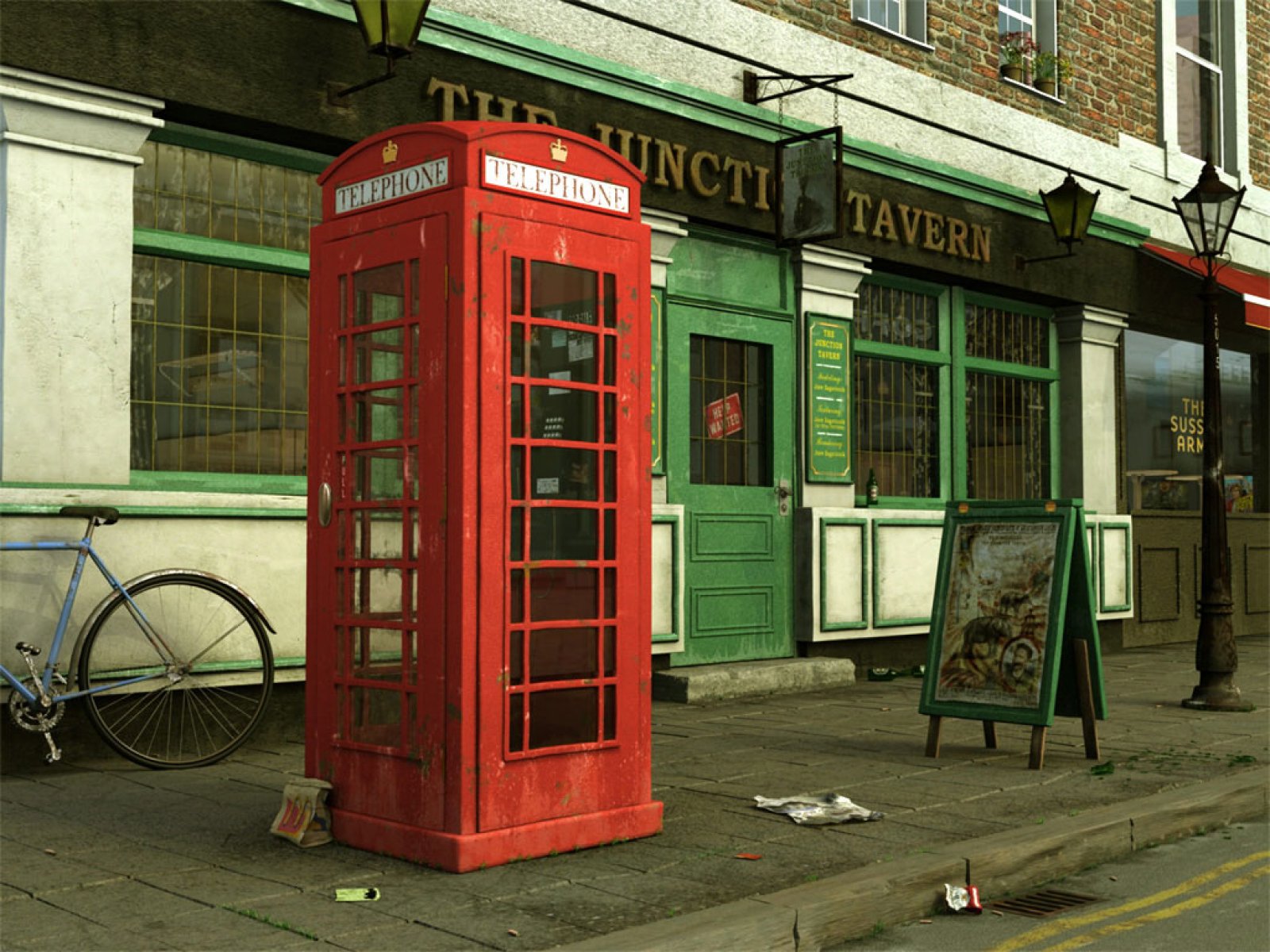 Free Traditional Scenes - London Street - HD Wallpaper 
