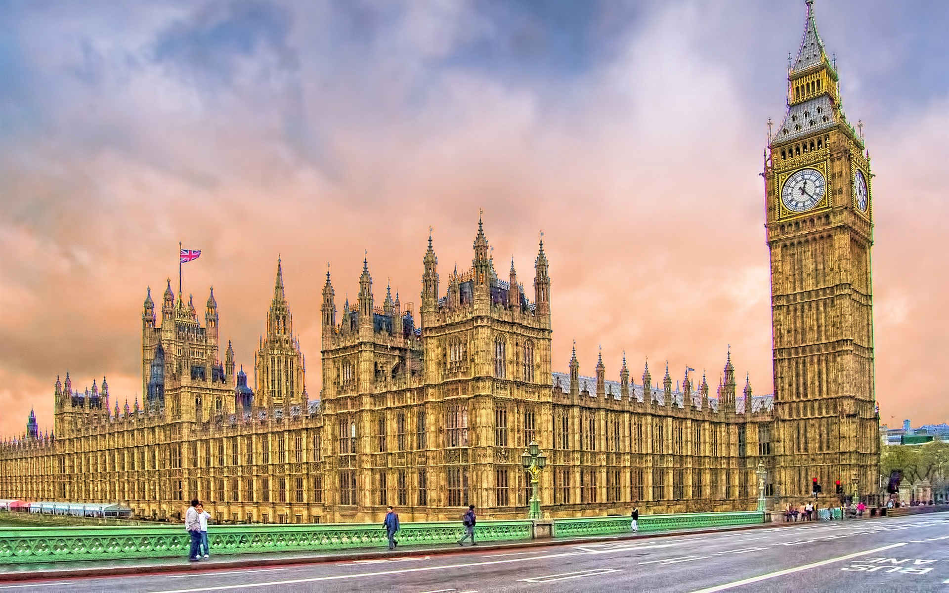 Wallpaper London, Big Ben, Tower, Street, Houses, Uk - Big Ben - HD Wallpaper 