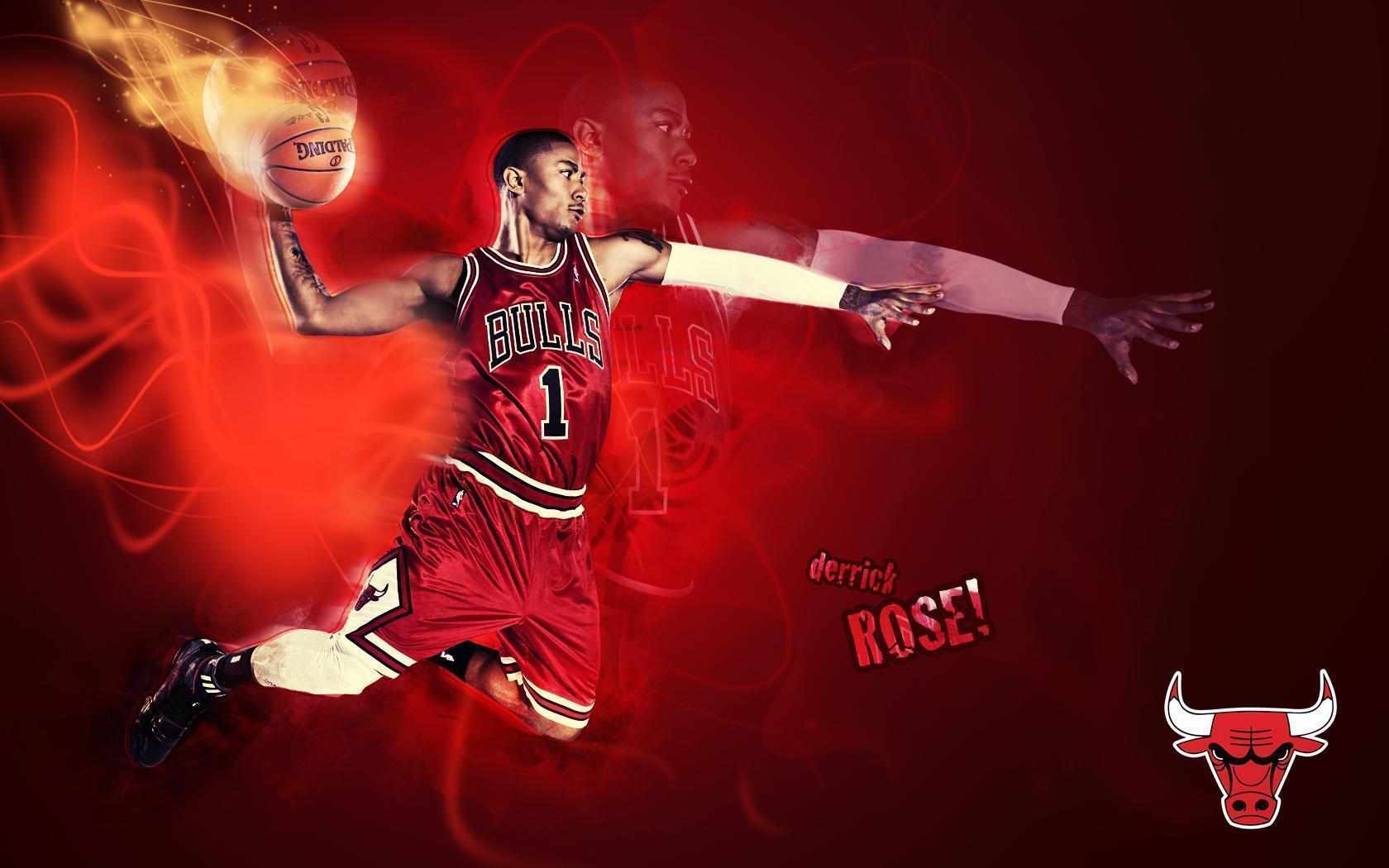 Derrick Rose On Fire - HD Wallpaper 