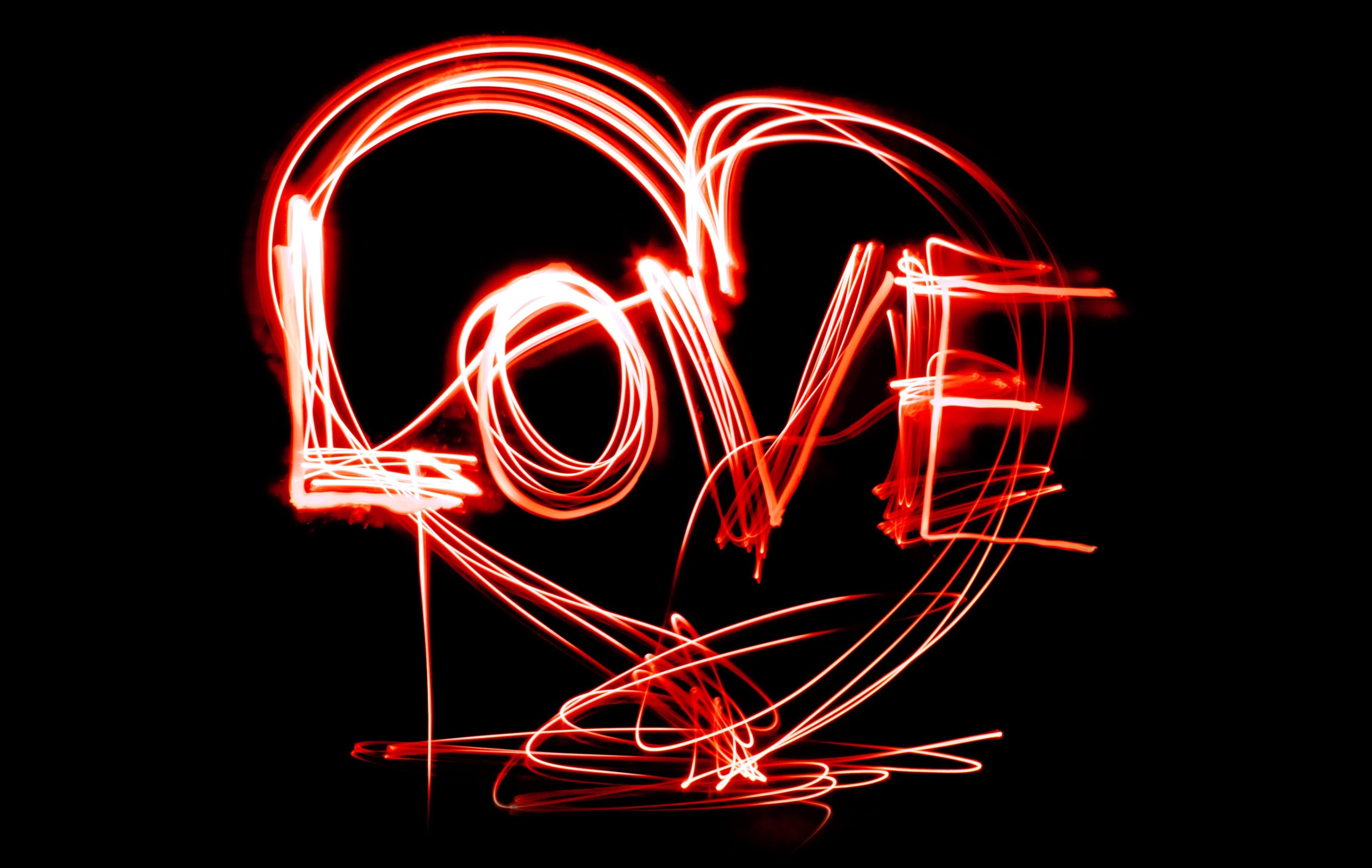 Love Neon Light - HD Wallpaper 