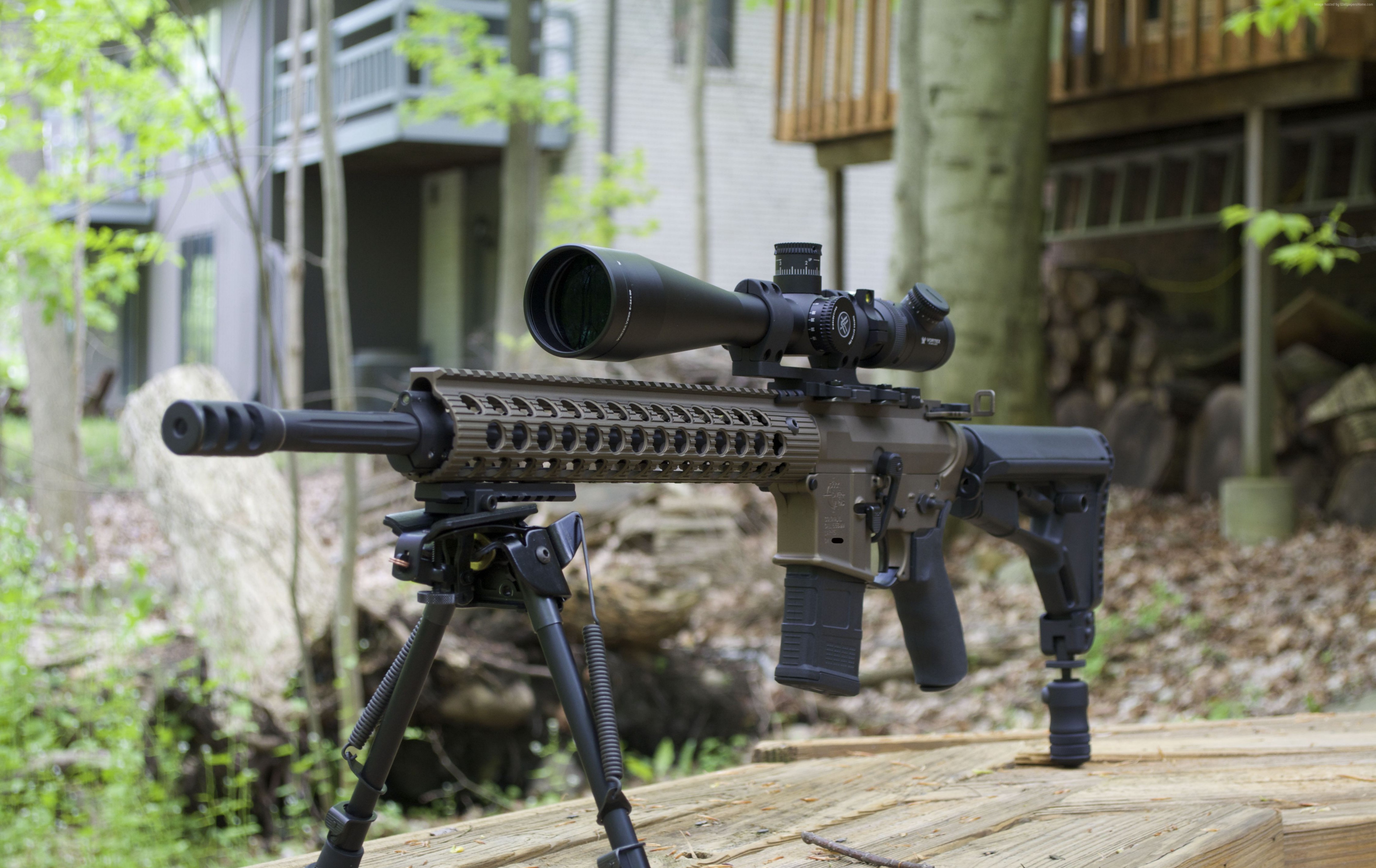 Custom Ar 15 With Scope - HD Wallpaper 