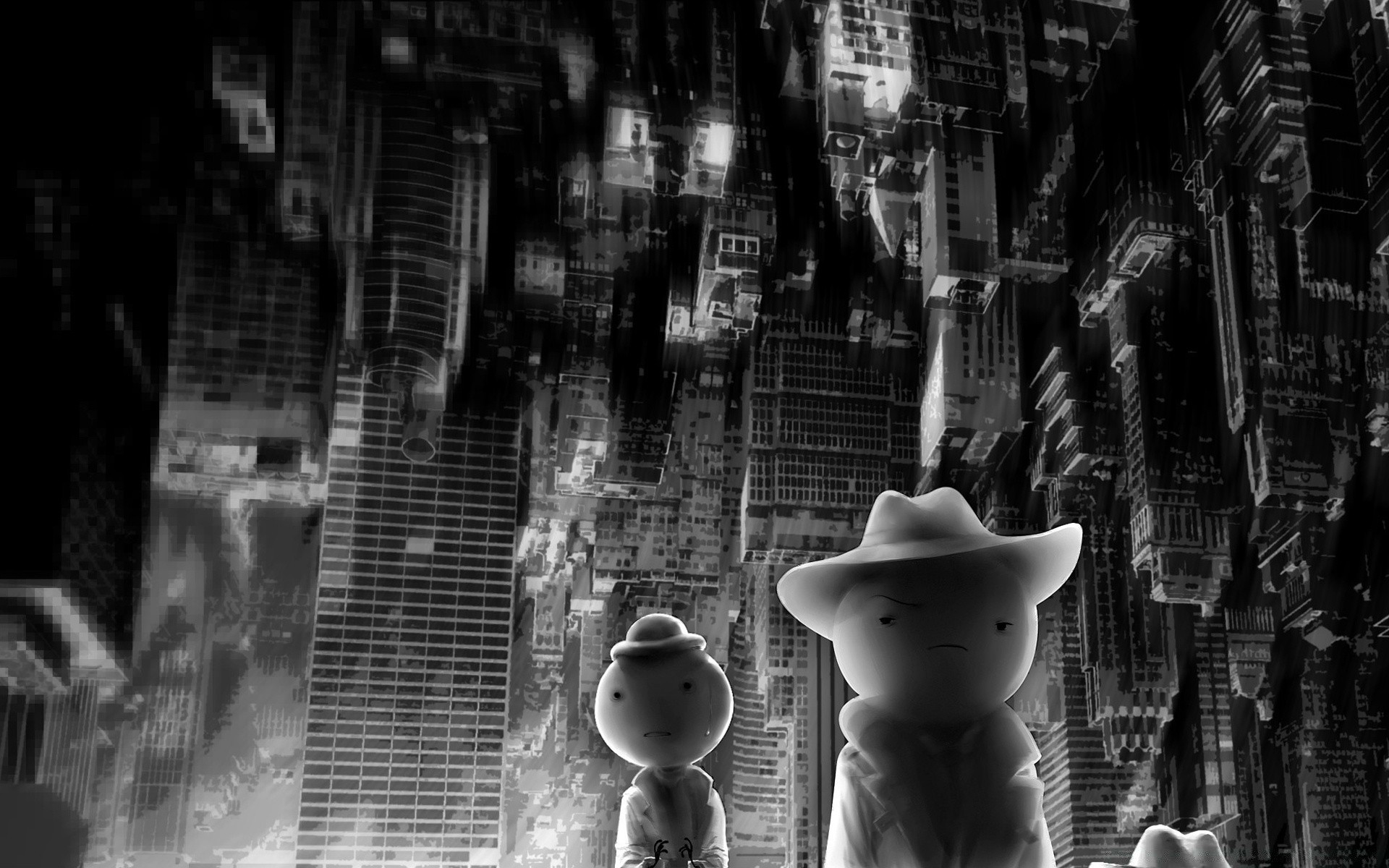 Fantasy Monochrome Street Man Group Adult Black And - New York City - HD Wallpaper 