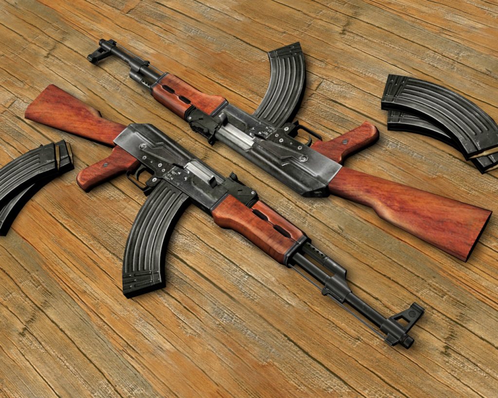 M16 Vs Ak-47 - Ak 47 Guns - HD Wallpaper 