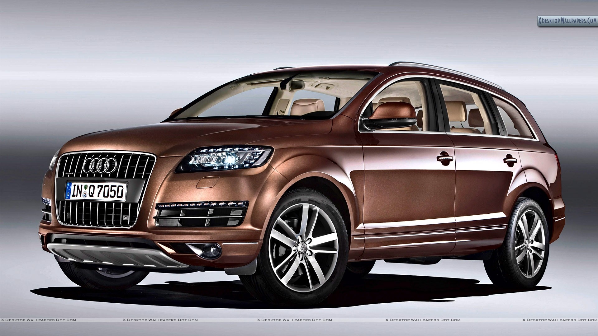 Audi Q7 2015 Brown - HD Wallpaper 