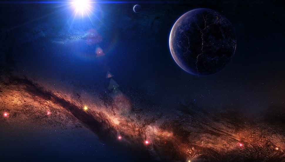 Galaxie, Spatiu, Planeta, Univers, Stele Desktop Background - Walton Led Tv Price In Bangladesh 2018 - HD Wallpaper 