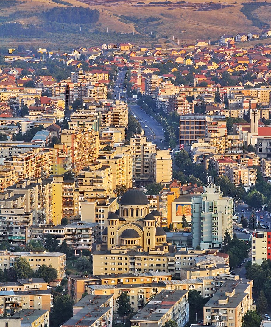 City, Aerial, Romania, Wallpaper, Iphone, Ios, Sunset, - Cityscape - HD Wallpaper 