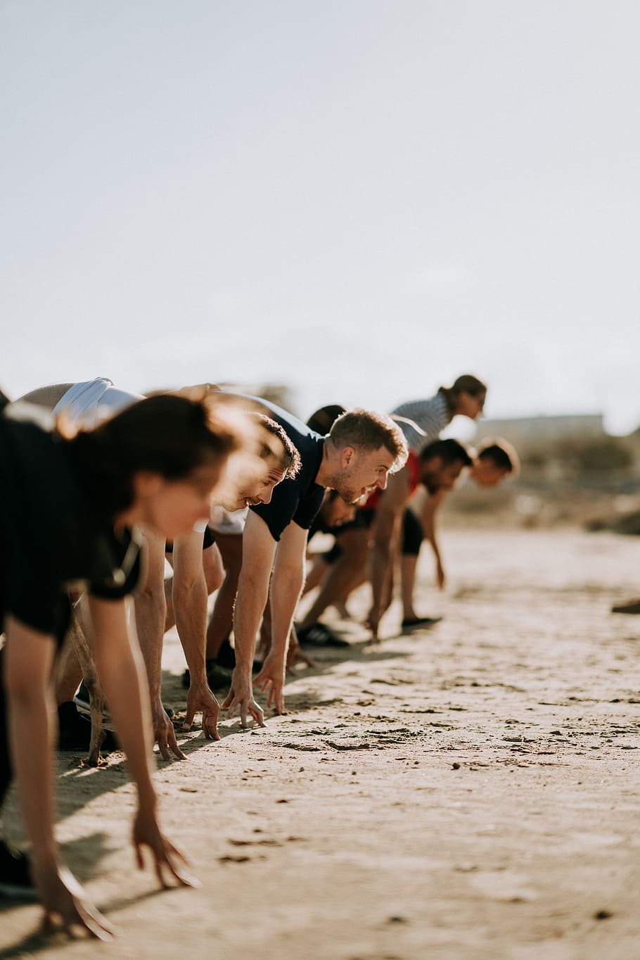 Men Preparing For Running Race, Group, Sand, Stretch, - Best Motivational Poster Ever - HD Wallpaper 